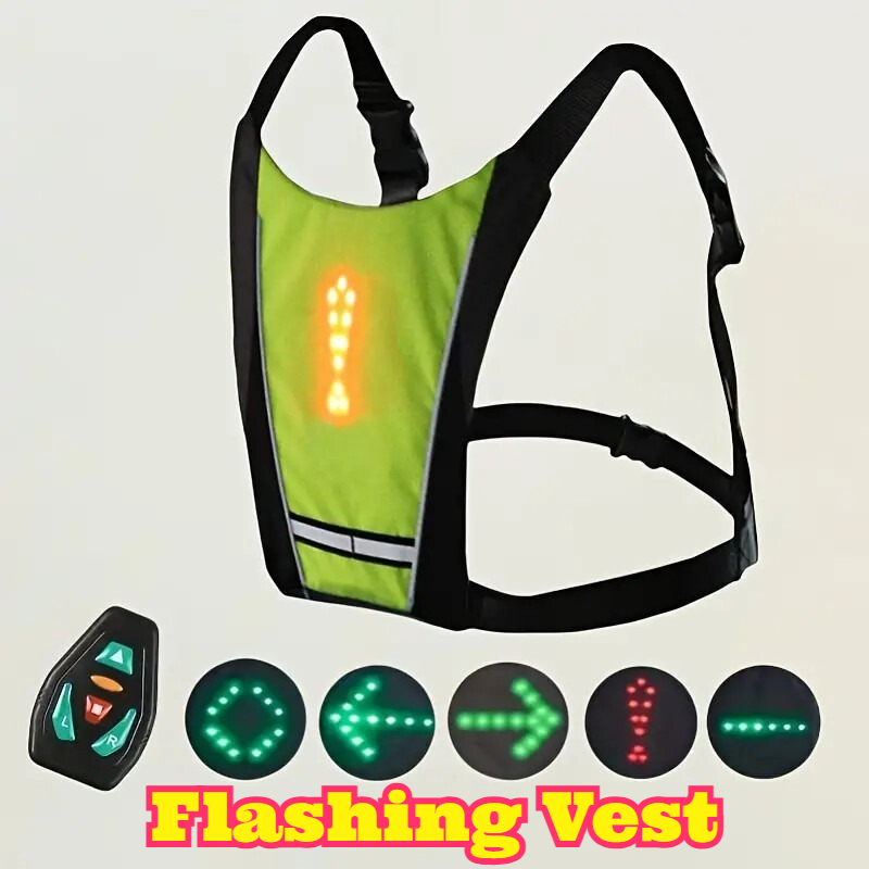 Running Visibility Gear - LED Remote Control Safety Vest Turn