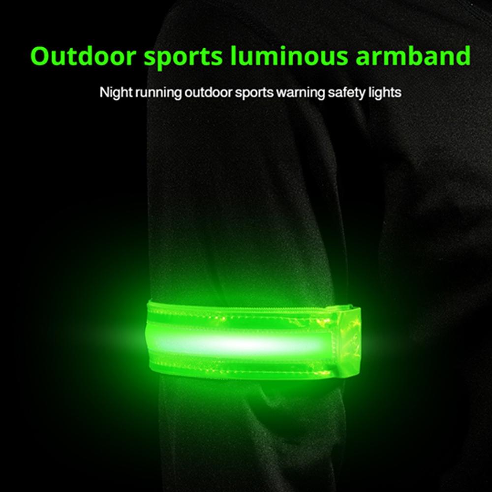Running Visibility Gear - LED Reflective Armband Safety Strap High