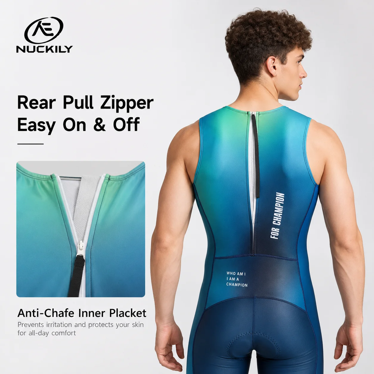 NUCKILY Triathlon Suit Sleevel - Running Gear Youth ulasan dan harga