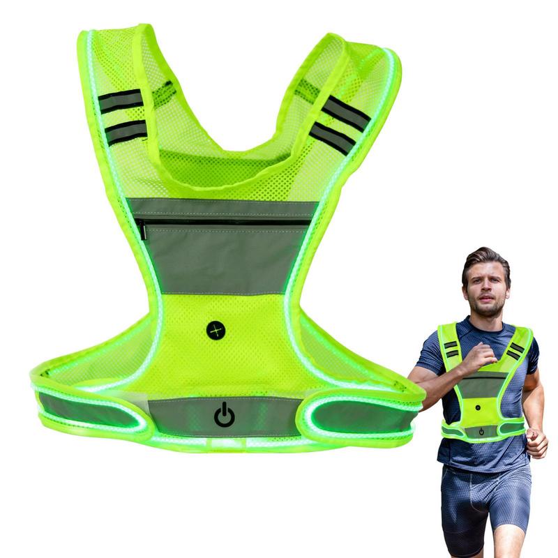 Led Light Up Running Vest Fron - Running Visibility Gear ulasan dan harga