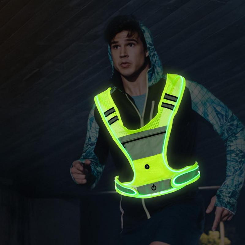Led Light Up Running Vest Fron - Running Visibility Gear ulasan dan harga